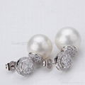 Fashion lady charming pearl earrings 1