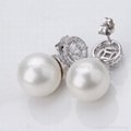Fashion lady charming pearl earrings 2