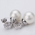 Fashion lady charming pearl earrings 4