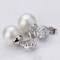 Fashion lady charming pearl earrings 5