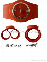 Silicone wrist watch