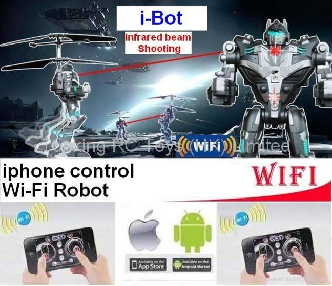 WiFi Control iBot(Full Plastic Body)With Electronic Shooting Game