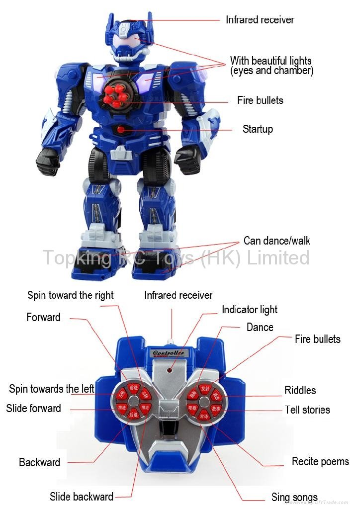 Infrared remote control robot multifunctional intelligent can dance. 3