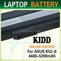 replacement battery For ASUS K52-6
