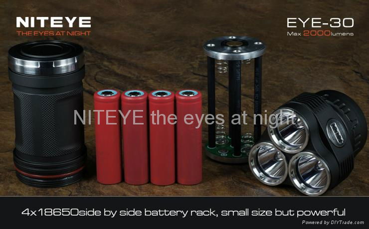 Niteye 2000 Lumens max output LED flashlight EYE30 4