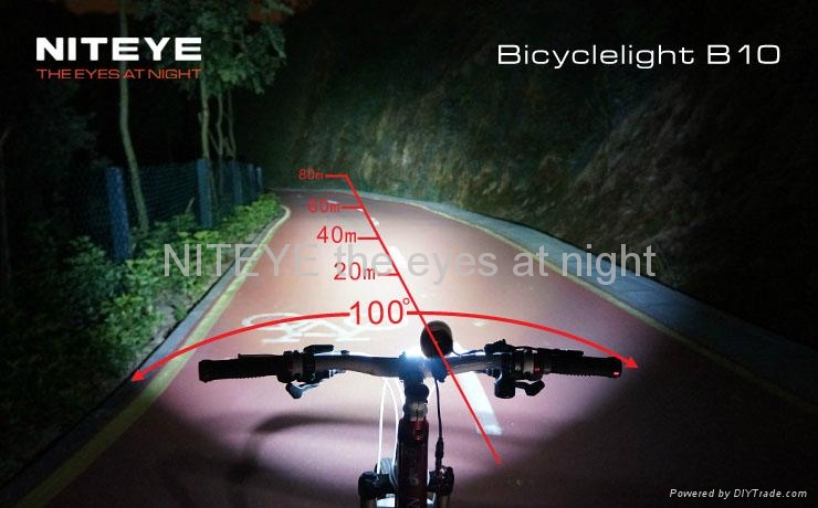 Niteye 600 lumens B10 LED bicycle light red with battery pack 3