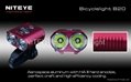 Niteye 1200 lumens B20 LED bicycle light red with battery pack 3