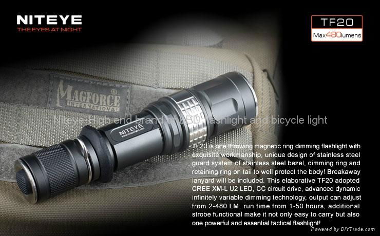 480 lumens EDC tactical flashlight TF20 2
