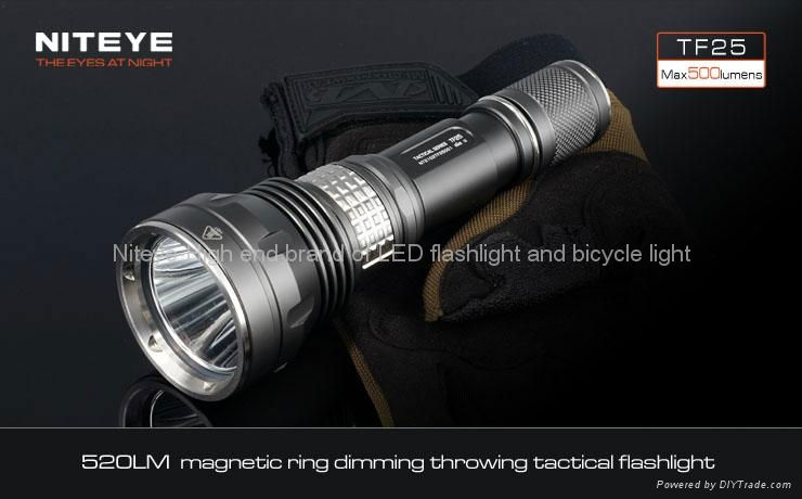 500 lumens long shot tactical flashlight TF25