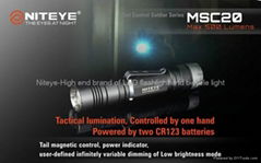 NITEYE One hand operated tail switch LED flashlight MSC20