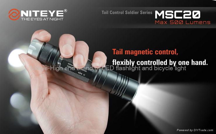 NITEYE One hand operated tail switch LED flashlight MSC20 2