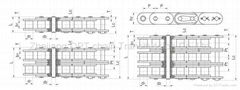 Roller chain with straight side plates(B series)