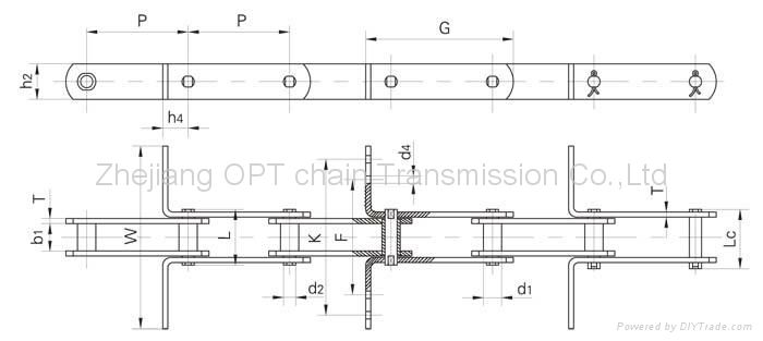 Scraper conveyor chain