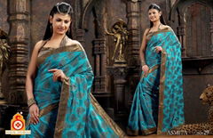 ASMITA - Sky Blue SHABNAM JAQUARDDeginer Sarees - SR29