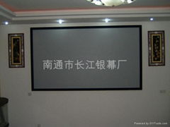 Wall-mounted projection screen