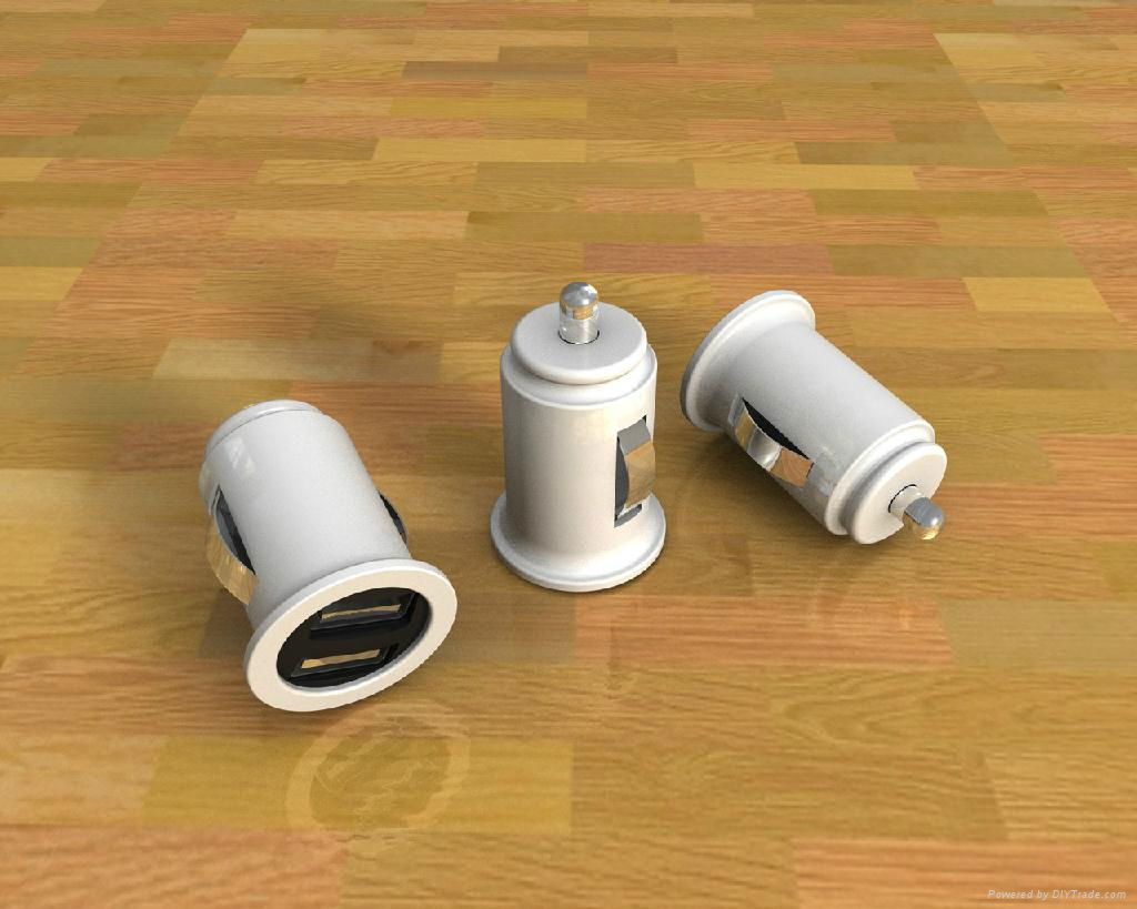 mini double USB car charger