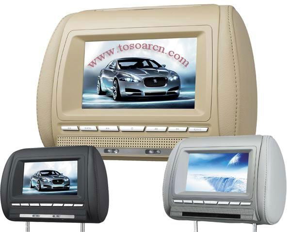 7 Inch Headerst DVD Player with Game USB SD IR 2