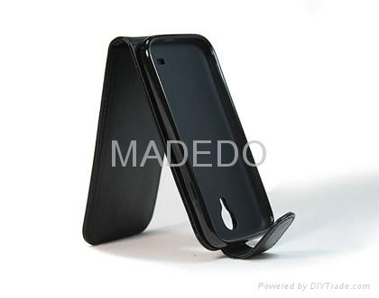 Elegant Black Leather PU Case Flip Cover for Samsung Galaxy S4 i9500