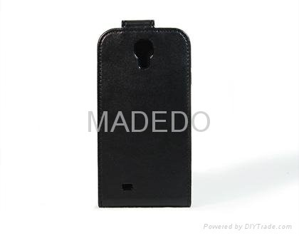 Elegant Black Leather PU Case Flip Cover for Samsung Galaxy S4 i9500 2