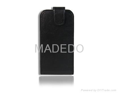 Elegant Black Leather PU Case Flip Cover for Samsung Galaxy S4 i9500 3