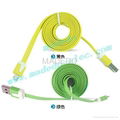 Noodle Flat Colorful MICRO USB 2.0 data sync cable for Samsung/HTC/Cellphone 2