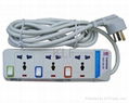 Three holes power surge protection