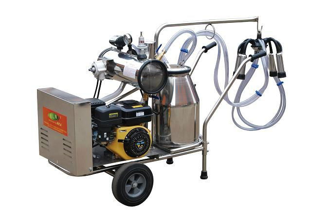 9J-I series oil and electricity rotary vane vacuum pump milking trolley
