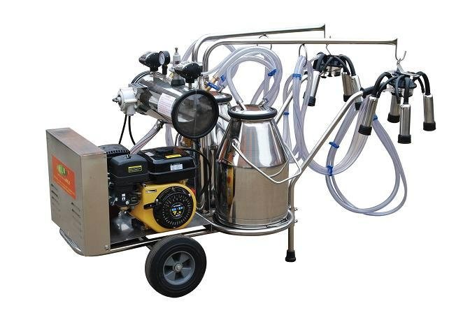 9J-II series oil and electricity rotary vane vacuum pump milking trolly