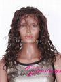  14inches #2 Dark Brown Spanish Indian Remy Hair Full Lace wig 2