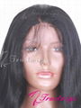 trustwigs 12inches #1 Jet Black Yaki Indian Remy Hair Full Lace Wig 2