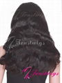  18inch Color1B Off Black Body Wave Indian Remy Hair Full Lace Wig 4