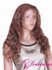 20inches Color #4 Body Wave Indian Remy Hair Full Lace Wig