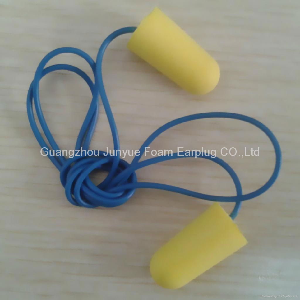 PU foam earplug with cord  2