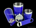 750ml Stainless steel colored promotional boston shaker set 2