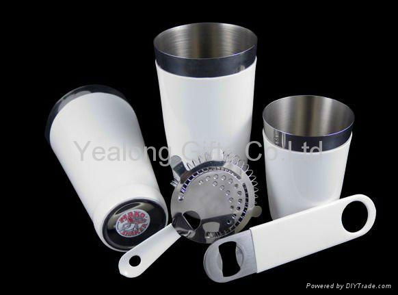 750ml Stainless steel colored promotional boston shaker set 3