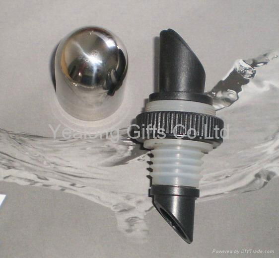 Free Sample Stainless Steel Wine Bottle Drop Stopper 4