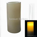 plastic pillar flicker candle with timer 1