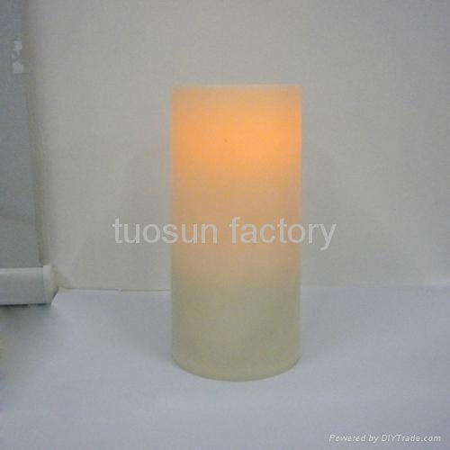 plastic pillar flicker candle with timer 4