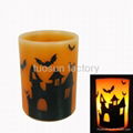 plastic pillar flicker taper candle