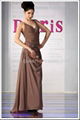 drop shipping A-line Satin V-neck latest long prom dress 1