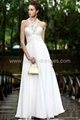 High quality New Brand Elegant White Halter Evening Dresses