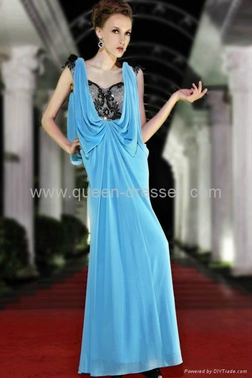 High quality New Brand Attractive Capped A-line Evening Dresses