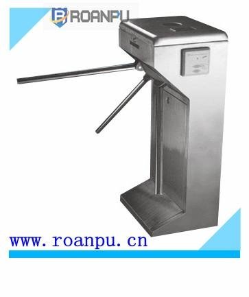RFID stainless steel bi-direction waist height automatic tripod turnstile gate 2