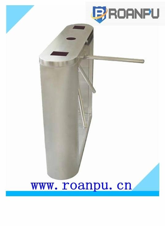 RFID stainless steel bi-direction waist height automatic tripod turnstile gate 3