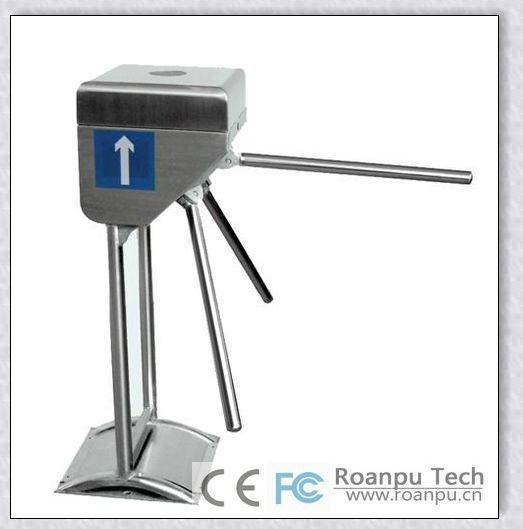 RFID stainless steel bi-direction waist height automatic tripod turnstile gate 5