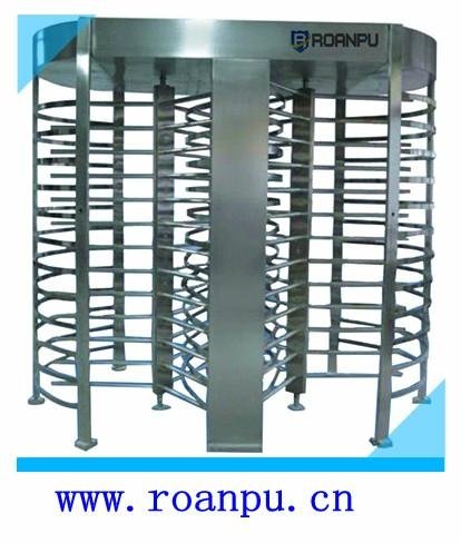 stainless steel security automatic full height turnstile gate