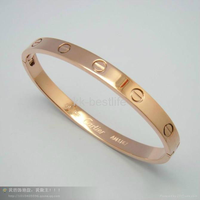 wholesales clasical love style 316L stainless steel bracelet bangle with nail 