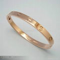 wholesales clasical love style 316L stainless steel bracelet bangle with nail  1