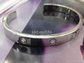  love style 316L stainless steel plating semi-circle bracelet with nail 3