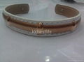 stainless steel lether  bracelet bangle for girls  several color can stretch